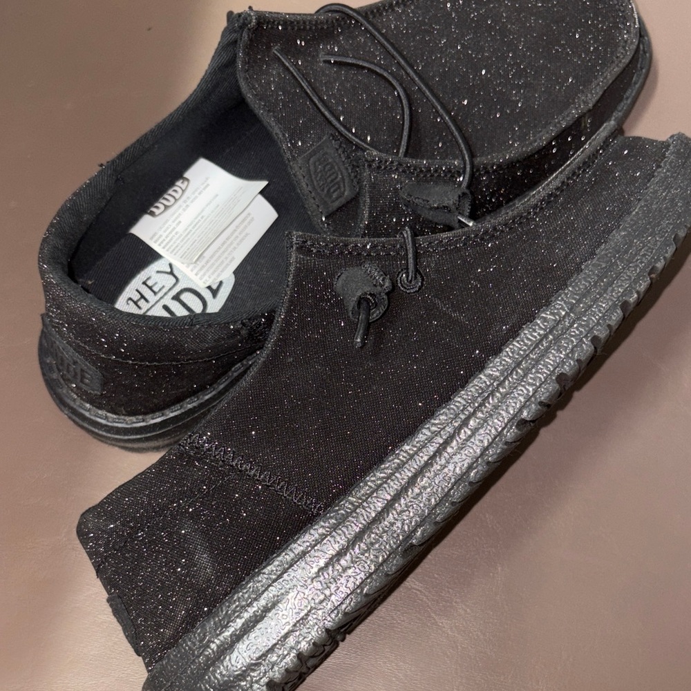 Women’s hey Dude Glitter Black Casual Shoes